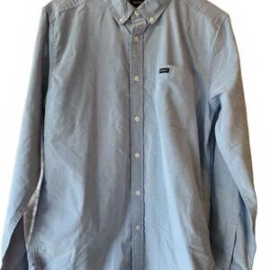RVCA Slim Fit Light Blue Button-Down Shirt SZ SMALL